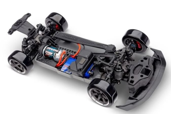 TRX105237-4-BLK  TRAXXAS 4-TEC Ford Mustang schwarz 1/10 Drift RTR Brushed
